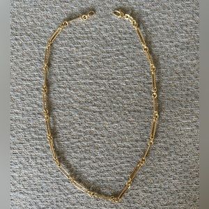 14k yellow gold paper clip chain necklace 18 »